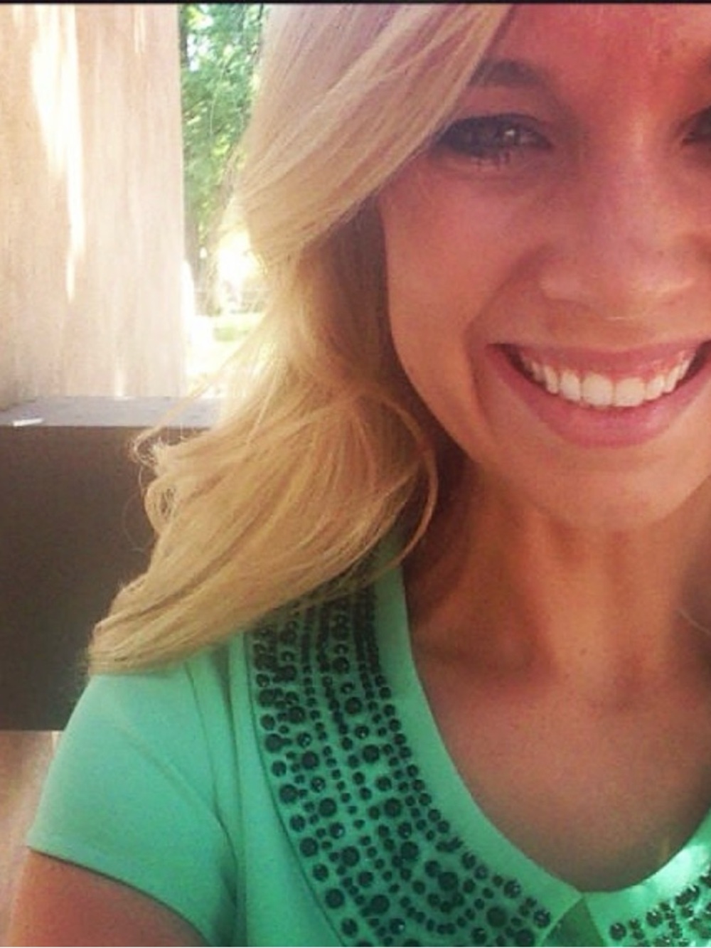 Kensie Mint Green Beaded Collar Fit & Flare Dress | Size M